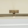 solid brass curtain centre bracket shown with curtain pole