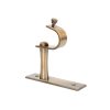 solid brass curtain end bracket in antique finish