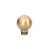 solid brass ball shaped curtain finial in antique finish