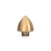 solid brass point shaped curtain finial in antique finish