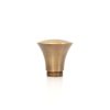 solid brass trumpet shaped curtain finial in antique finish
