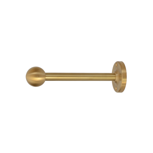 solid brass curtain holdback with ball shaped end