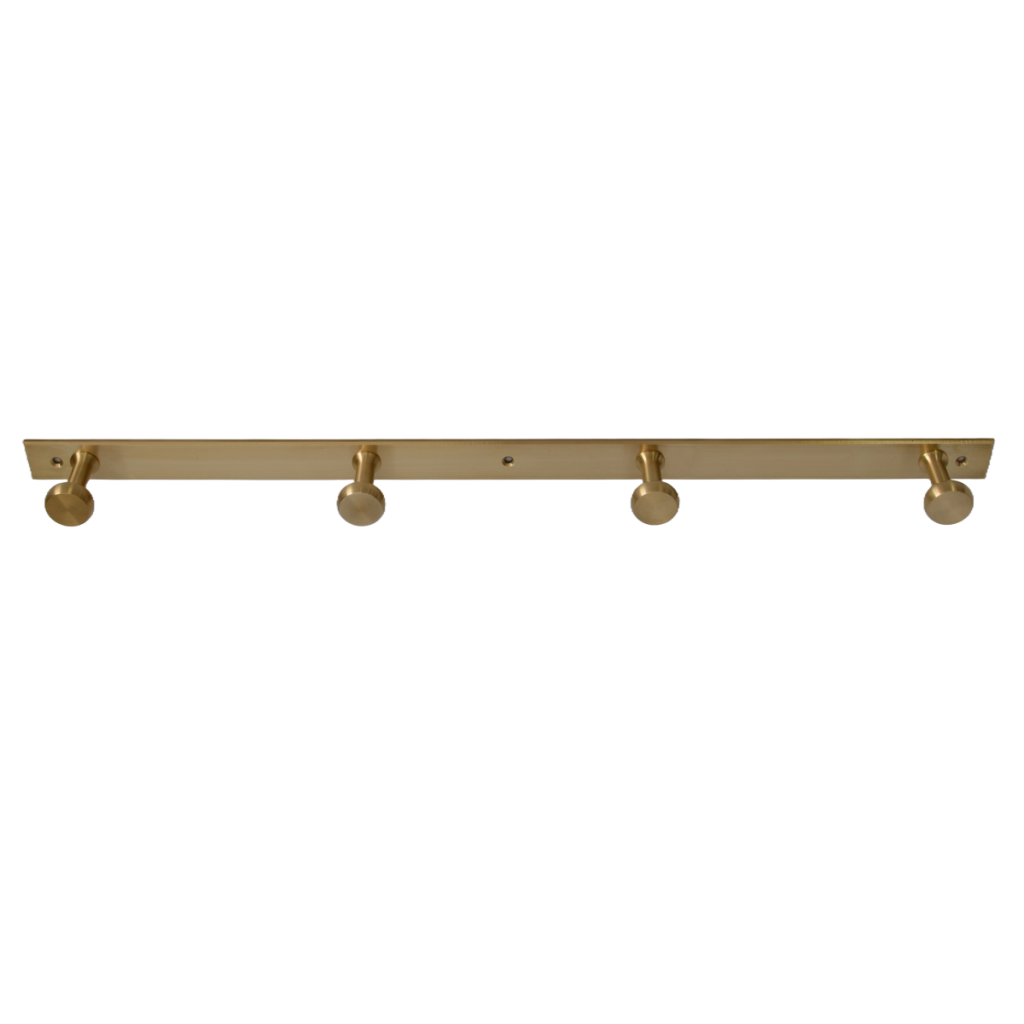 Brass Hanger - Quad Button - Solid Brass Homeware | Aurulent