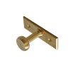 solid brass single wall hanger hook