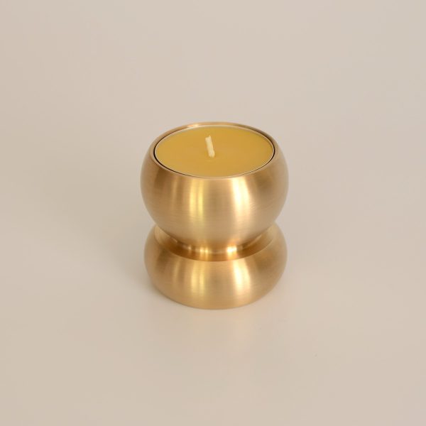 solid brass tealight candle holder