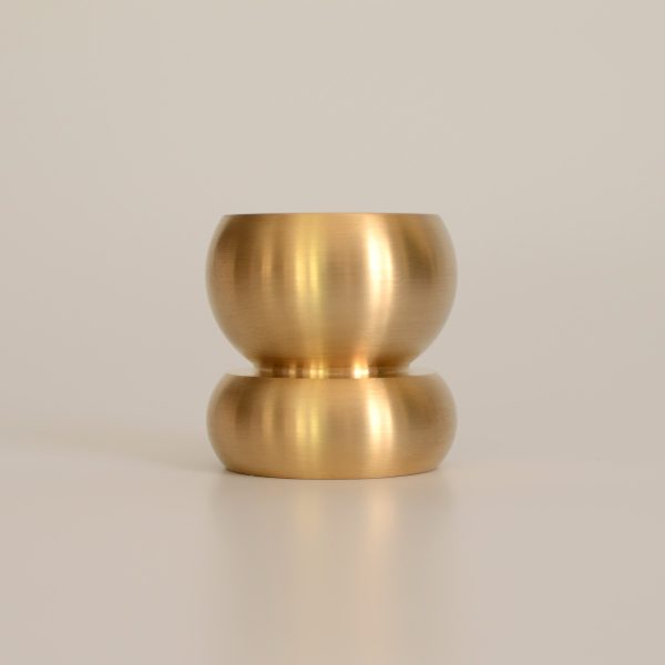 solid brass tealight candle holder