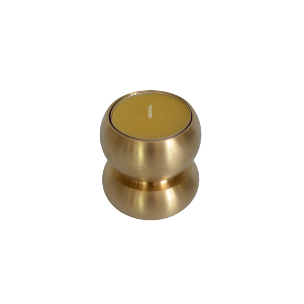 solid brass tealight candle holder