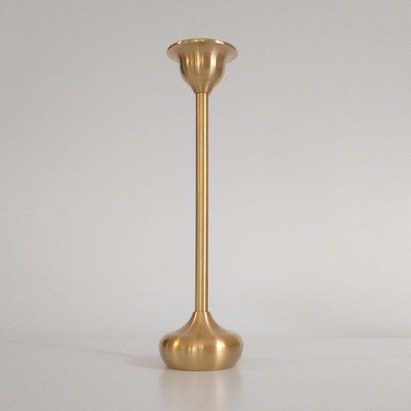 Brass Dinner Candle Holder - Tall Stem