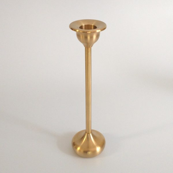 Brass Dinner Candle Holder - Tall Stem